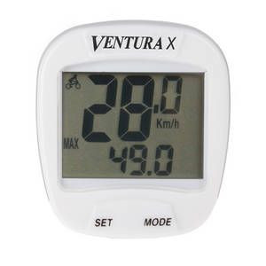 Ciclocomputer VENTURA "X" 10 Functii alb-cu fir