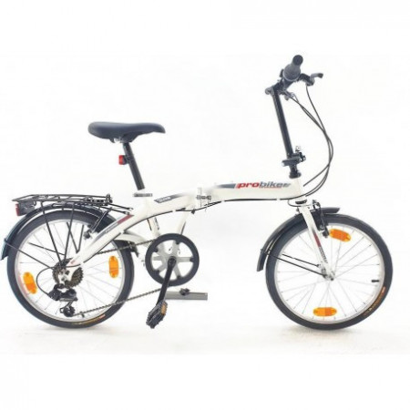 Bicicleta pliabila Sprint Probike Folding 20 6SP alb