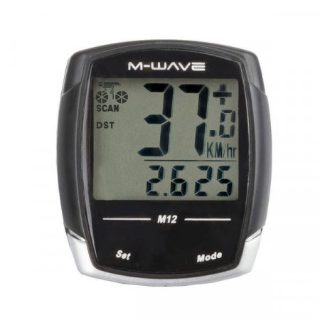 Ciclocomputer M-WAVE "M12" 12 Functii cu fir