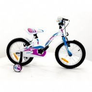 Bicicleta Sprint Alice 16" 1SP 2021, alb lucios/albastru