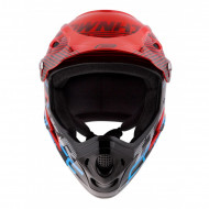 Casca Force Tiger downhill Rosu/negru/Bleu S-M (57-58 cm)