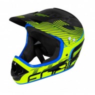 Casca Force Tiger downhill negru/fluo/albastru L-XL