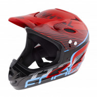Casca Force Tiger downhill Rosu/negru/Bleu L-XL (59-61 cm)