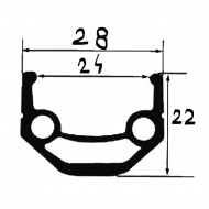 Roata Fata 27,5"-32H(spite)butuc rulmenti-Boost 110/15 mm-24 mm