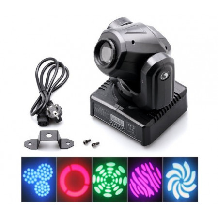 Moving head GOBO 60W LED CREE, Lumini scena DJ Club, Proiector LED 8 forme 8 culori