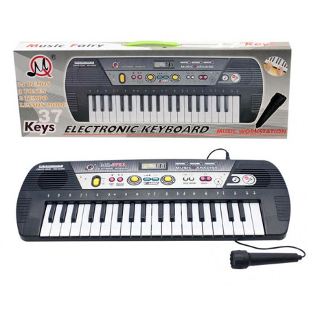 Orga muzicala juniori MQ-37, Functie invatat, 37 clape, Microfon karaoke, 24 demo, 3 tonuri, 2 ritmuri