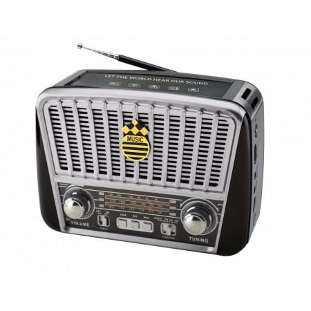 Radio portabil BT455 cu Bluetooth si acumulator integrat