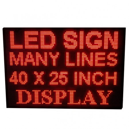 100x60CM Rosu, Firma luminoasa casetata, Reclama LED programabila de exterior IP65