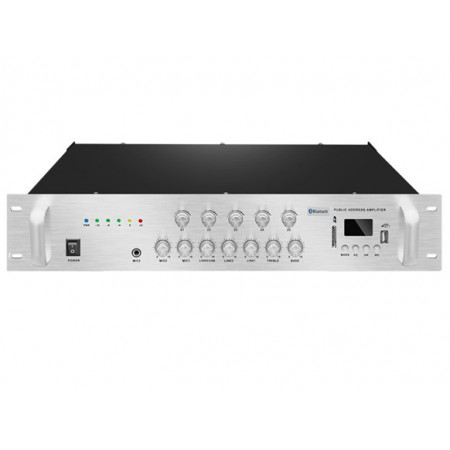 Statie amplificare 120W / 250W, 70-110V 4-16Ω, Amplificator boxe de linie 100V (70-120V), Bluetooth