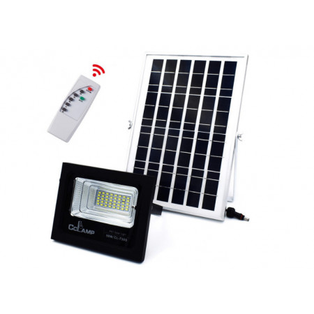 Proiector CCLamp 50W LED + Panou solar 12W, Telecomanda, Acumulator integrat