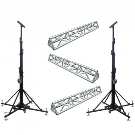 Truss 3x6m, Picior schela lumini inaltime reglabila 150-300cm cu traverse 600 cm (3 x tronson 2m), max 100kg