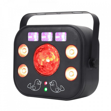 Magic Ball 5in1 50W, Lumini UV, Laser, Stroboscop wash, DMX, PAR LED RGB, Telecomanda
