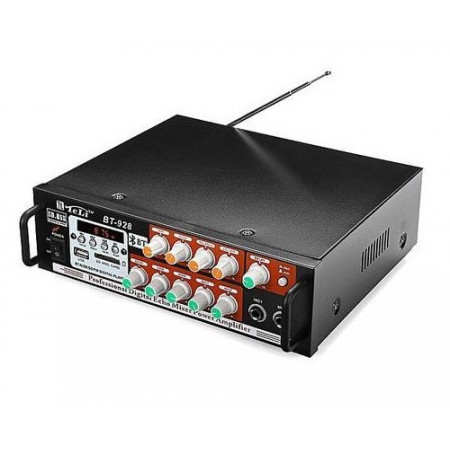 Amplificator audio bluetooth 40W BT-928, USB, 2 canale, FM radio, SD card, telecomanda