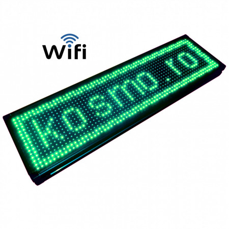 70x20CM exterior, Firma Luminoasa programabila, Reclama casetata LED wireless (wi-fi), Verde