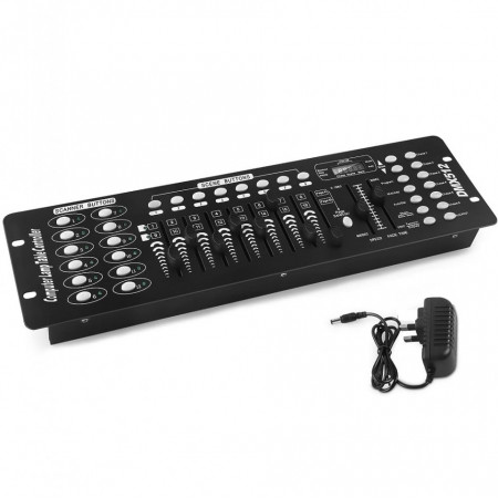 Controller consola Dj scena DMX 512-192, Panou control jocuri lumini, aparat comanda telecomanda 192 canale pt Par-Led, laser, moving head