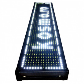 100x20 CM ALB, Caseta firma luminoasa dinamica LED, Reclama Programabila Wireless (WI-FI)