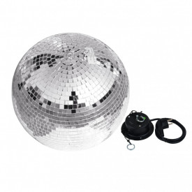 Glob disco oglinzi cu motor, Rotativ, Diametru 30 / 40 cm, Silver mirror disco ball, club dans pub petrecere eveniment