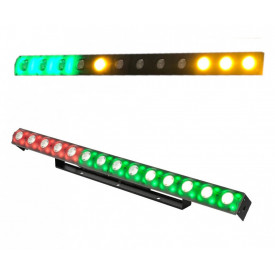 LED-BAR Sunstrip Amber 12x3W Blinder + 48 Becuri RGB Aural, 2 in 1 Wall Washer