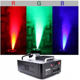 Masina fum usor de podea 1500W, 24 x LED RGB, Pompa spray efecte ceata/fog cu jet vertical/orizontal, dansul mirilor
