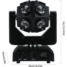 Moving head 12x10W LED RGBW Glob rotativ lumini scena 4in1, DMX, Ibiza E-cosmos