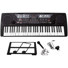 Orga electronica copii MQ-809 + Microfon karaoke, 61 clape 5 octave, USB, 80x30cm