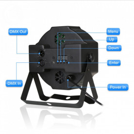 PAR-LED 36 Becuri (1W), Orga lumini Club DJ, Microfon integrat, Panou control, DMX