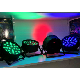PAR-LED Slim cu 24 Becuri RGB Puternice Full Color, Lumina ambientala club, Strobo, DMX