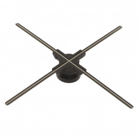 Reclama luminoasa tip ventilator holografic 3D LED cu 4 palete, imagine 60cm