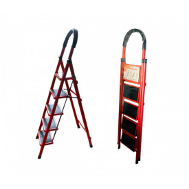 Scara Pliabila 5 trepte late platforma 30x20cm, 120cm de la sol, Aluminiu, Usor de depozitat si transportat
