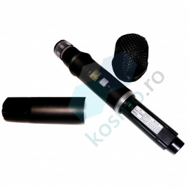 Set 2X Microfon Wireless cu afisaj digital luminat, Receiver UHF display dublu LCD, WG-8833