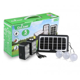Sistem Panou Solar cu Acumulator + 3 x Becuri LED + 2 x Lanterne, CL-15
