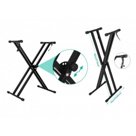 Suport dublu X DJ Orga electronica, Stativ Clape, Stander consola, Reglabil