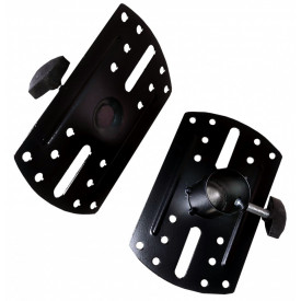 Talpa otel suport boxa 175x110mm Ø35mm, Flansa adaptoare metalica pentru stativ trepied cu teava de 35mm