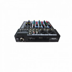 Consola DJ F4-Mb Mixer profesional digital audio, Neamplificat, Bluetooth, 4 canale, 2 mufe XLR, USB