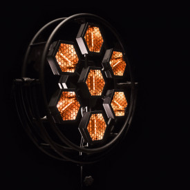 Lampa RETRO Disco 7 x 30W LED 2200K, Dimabila, DMX, Strobo 25/sec, Senzor sunet, Vintage LED Lamp
