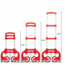 Liza transport tip troller 75KG, Carucior pentru marfa pliabil cu roti, 60 - 100cm