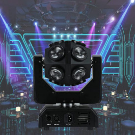 Moving head 12x10W LED RGBW Glob rotativ lumini scena 4in1, DMX, Ibiza E-cosmos