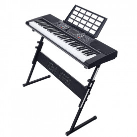 Orga electronica 61 Clape cu lumini LED pentru invatat, Pianina Xy381 USB