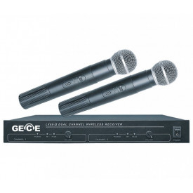 Set 2 Microfoane SM58 Wireless LX-88-2, Receiver cu reglaj volum, Conexiune XLR