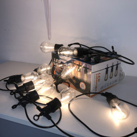 10 x Becuri LED 3W decorative vintage, Lungime instalatie: 500cm, Exterior IP65