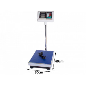 Cantar platforma marfa inox 40x30cm, 50g - 100KG, Afisaj electronic, Acumulator