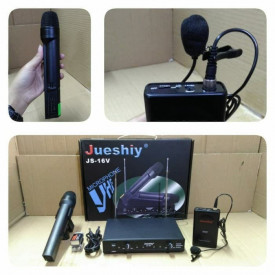 Lavaliera wireless + Microfon clasic, Receptor VHF cu reglaj volum, Jueshiy Dual pentru sala conferinte, karaoke, club