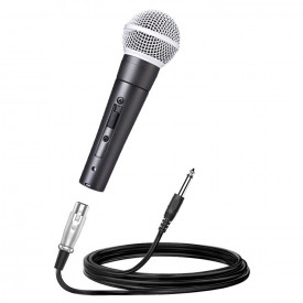 Microfon vocal cu fir SM58, Buton On-Off, Include: Cablu 300cm, Husa, Nuca plastic