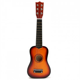Mini chitara acustica 6 corzi pentru copii, 21" 53x18cm, Jucarie 1/8 Ukulele