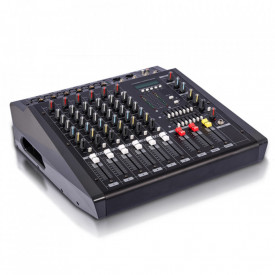 Mixer audio activ 6 canale 1000W, Amplificat, Pentru boxe pasive 2x500W, Bluetooth, USB