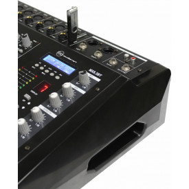 Mixer profesional amplificat 2 x 380W P8USB-BT, 8 canale, Bluetooth telefon, USB, Display