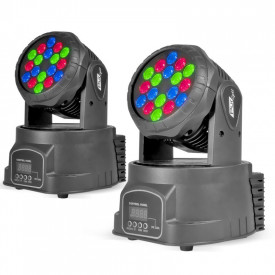 Moving head 18 x 3W LED WASH, Lumini club petrecere, Rotativ, Automat, Microfon integrat