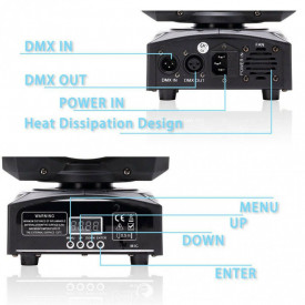 Moving head GOBO 60W LED CREE, Lumini scena DJ Club, Proiector LED 8 forme 8 culori