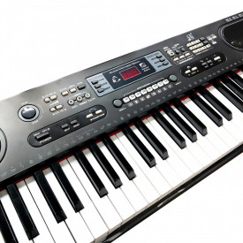 Orga electronica Bluetooth MQ603 + Suport metalic + Casti + Microfon, Pian student 61 clape, USB, 5 octave