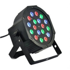 PAR-LED CU 18 BECURI DE 1W, MICROFON INCORPORAT, MUFE DMX